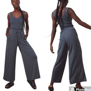 NWT lunya Cozy Cotton Silk Relaxed Pants in Charcoal Gray Size Medium